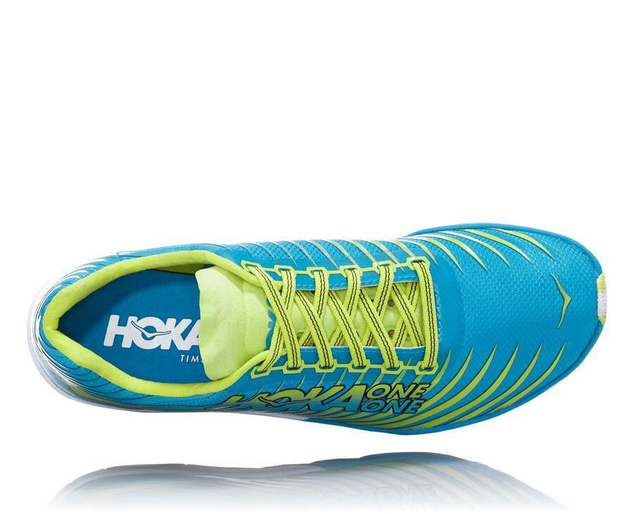 Zapatillas Atletismo Hoka One One Hombre - Evo Xc - Azules/Verde - ZIM826104